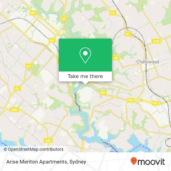 Arise Meriton Apartments map