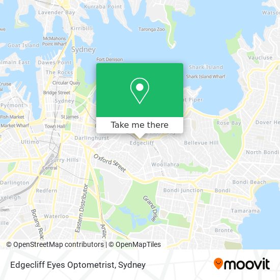 Edgecliff Eyes Optometrist map