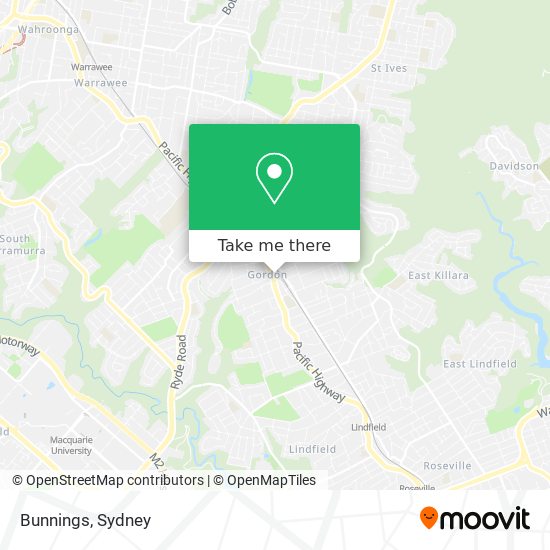 Bunnings map