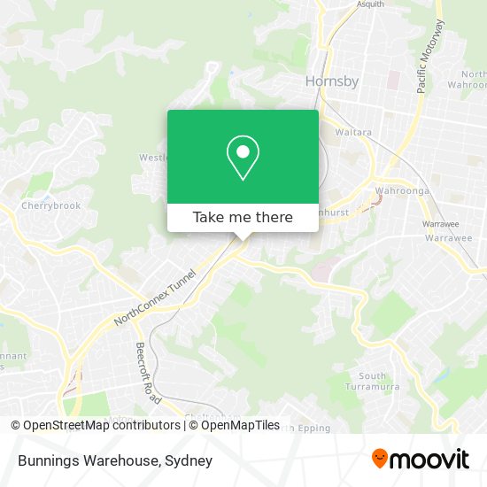 Bunnings Warehouse map