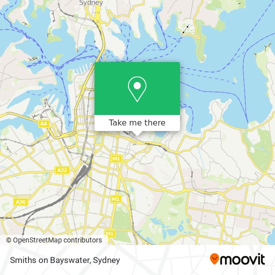 Smiths on Bayswater map