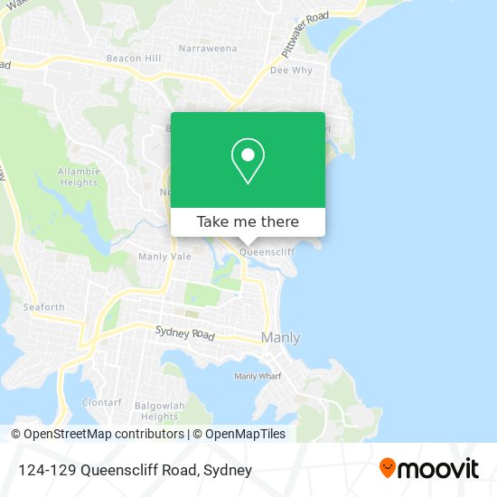 Mapa 124-129 Queenscliff Road