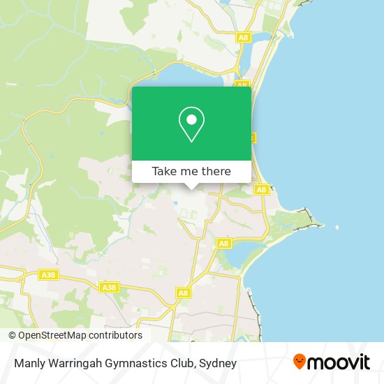 Mapa Manly Warringah Gymnastics Club