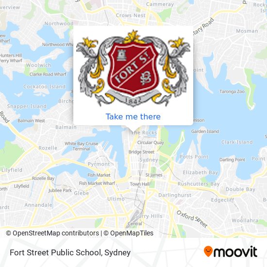 Mapa Fort Street Public School