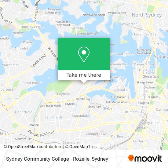 Sydney Community College - Rozelle map