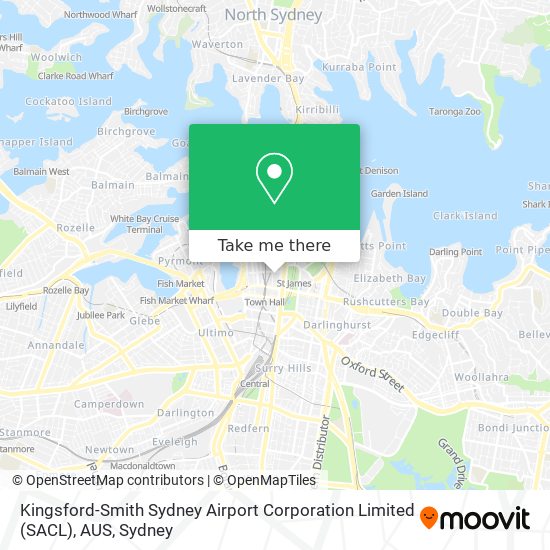 Mapa Kingsford-Smith Sydney Airport Corporation Limited (SACL), AUS