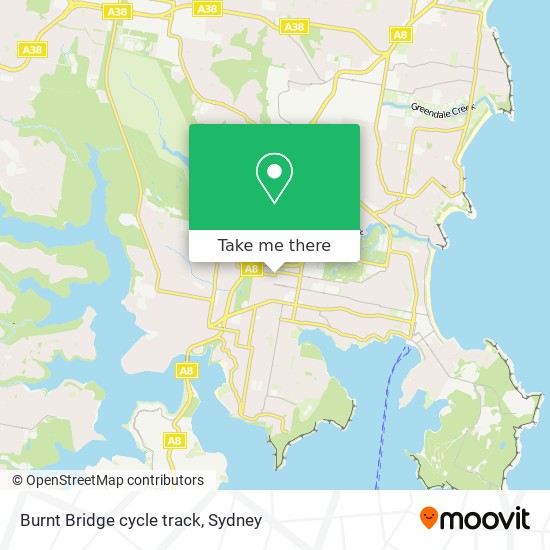 Mapa Burnt Bridge cycle track