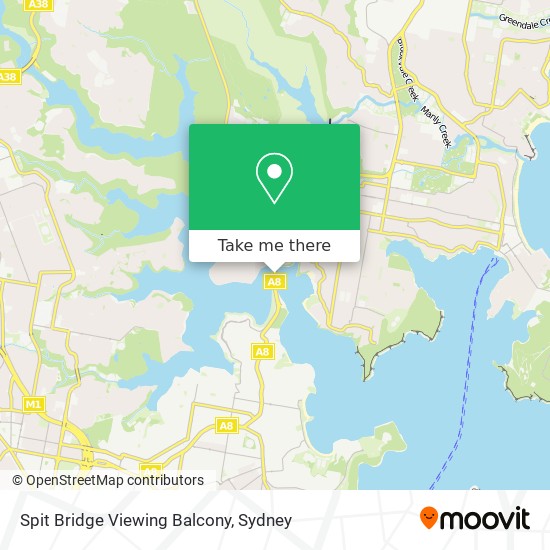 Spit Bridge Viewing Balcony map