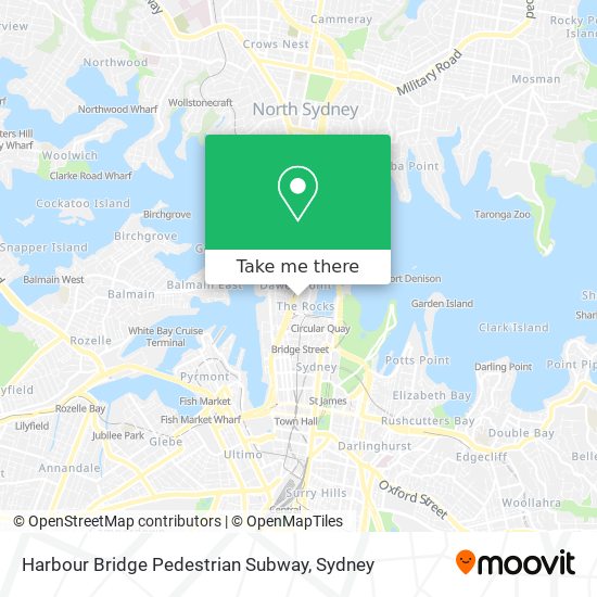 Mapa Harbour Bridge Pedestrian Subway