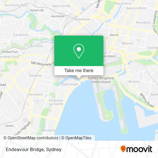 Endeavour Bridge map
