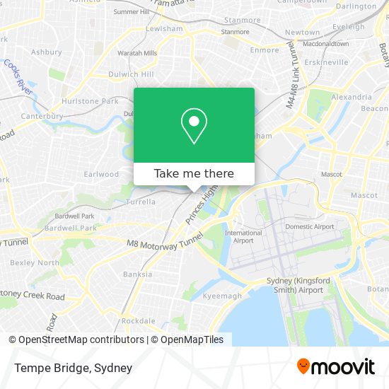 Tempe Bridge map
