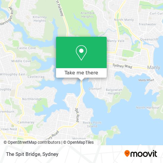 The Spit Bridge map