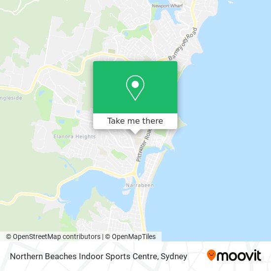 Mapa Northern Beaches Indoor Sports Centre