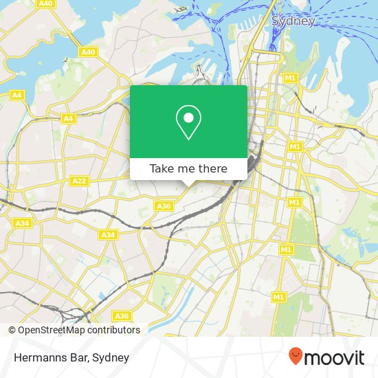 Hermanns Bar map