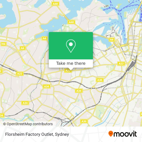 Mapa Florsheim Factory Outlet