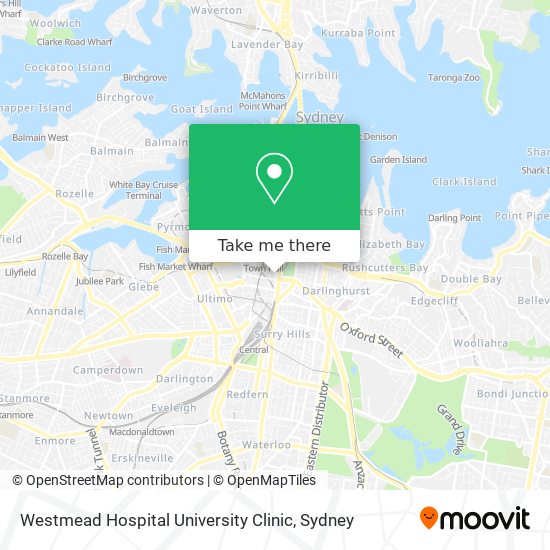 Mapa Westmead Hospital University Clinic