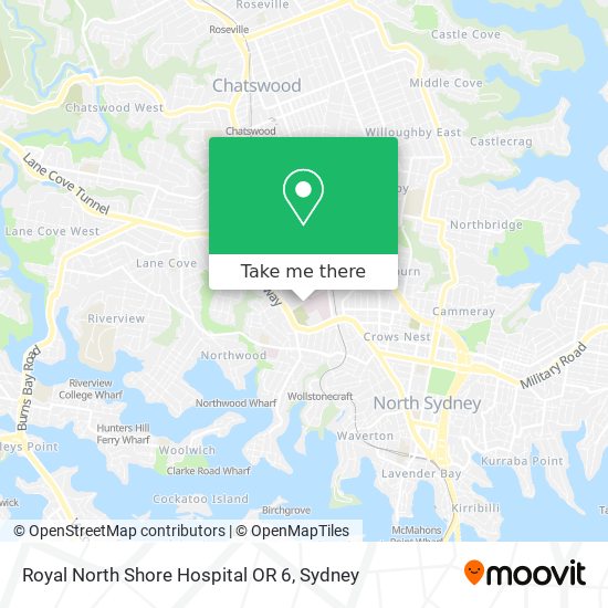 Mapa Royal North Shore Hospital OR 6