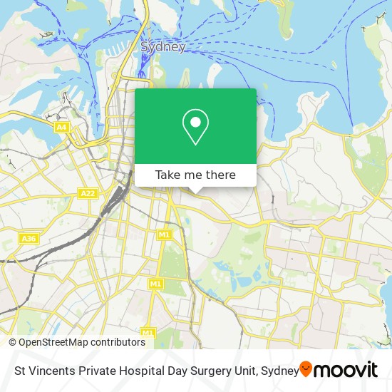 St Vincents Private Hospital Day Surgery Unit map