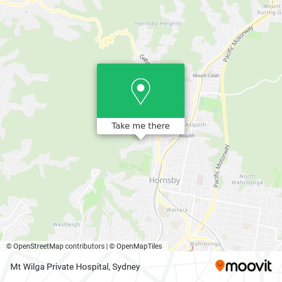 Mt Wilga Private Hospital map