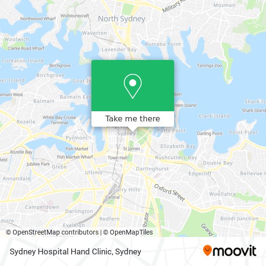 Mapa Sydney Hospital Hand Clinic