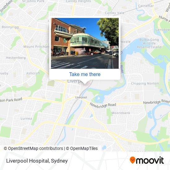 Mapa Liverpool Hospital
