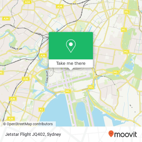 Mapa Jetstar Flight JQ402