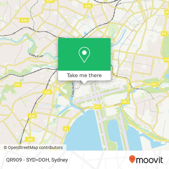 QR909 - SYD>DOH map