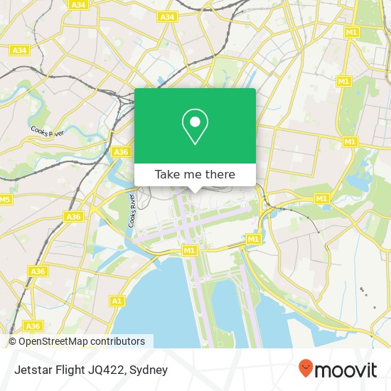 Mapa Jetstar Flight JQ422
