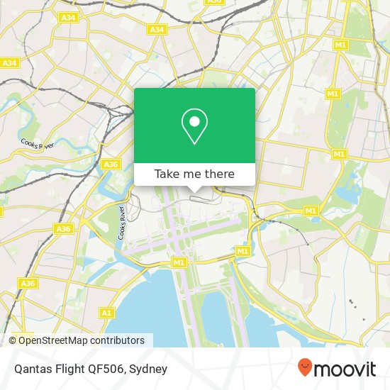 Qantas Flight QF506 map