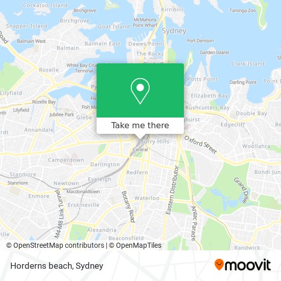 Horderns beach map