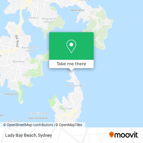 Lady Bay Beach map