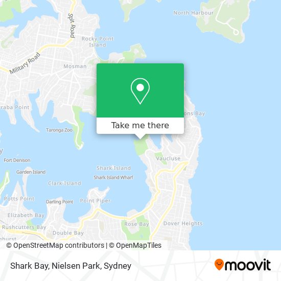 Shark Bay, Nielsen Park map