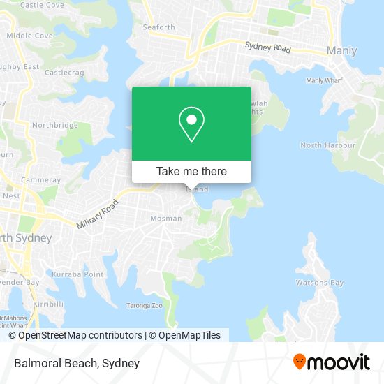 Mapa Balmoral Beach