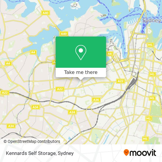 Mapa Kennards Self Storage