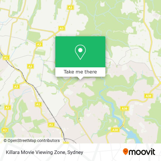 Killara Movie Viewing Zone map