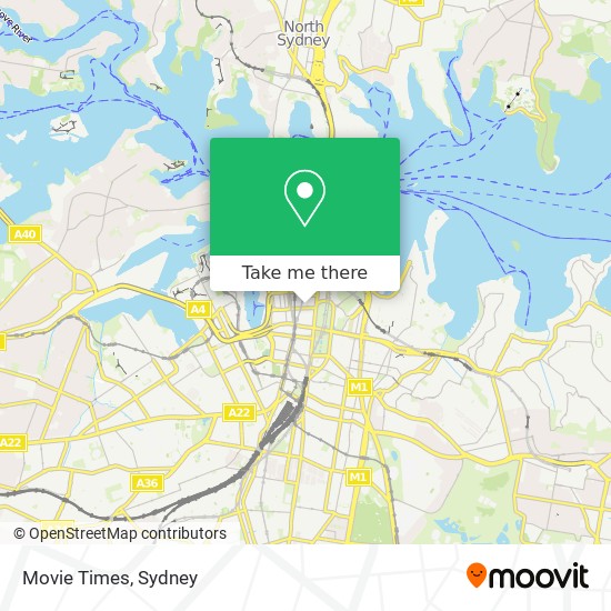 Movie Times map
