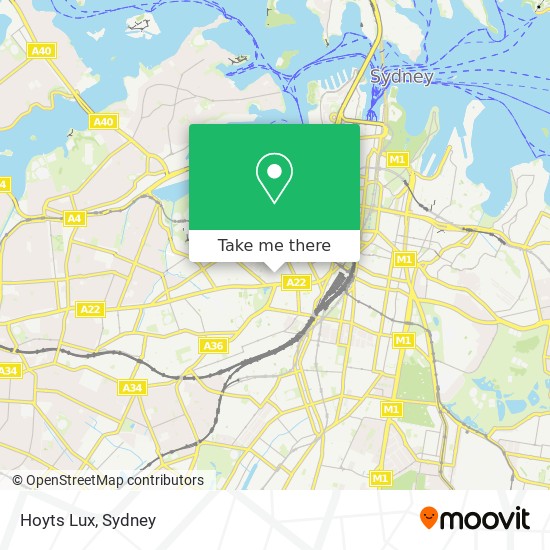 Hoyts Lux map