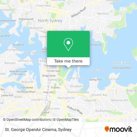 Mapa St. George OpenAir Cinema
