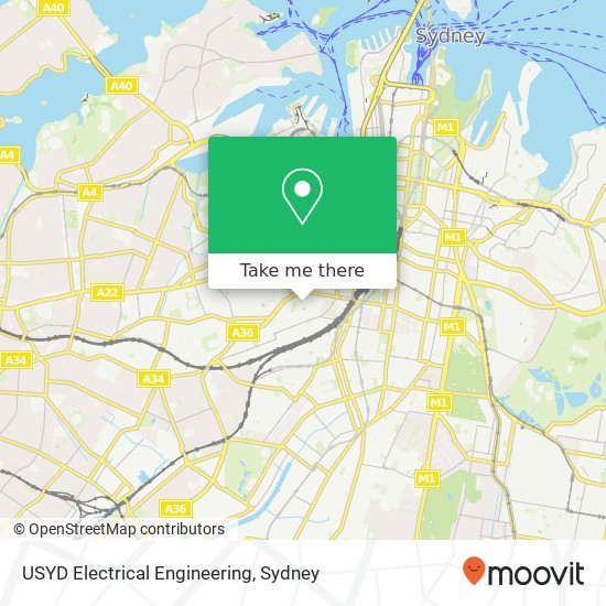 Mapa USYD Electrical Engineering