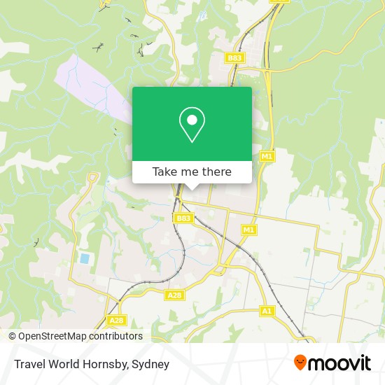 Travel World Hornsby map