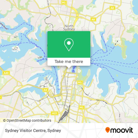 Sydney Visitor Centre map