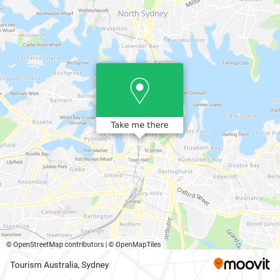 Tourism Australia map