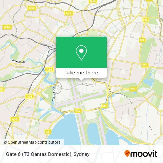 Mapa Gate 6 (T3 Qantas Domestic)