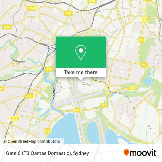 Gate 6 (T3 Qantas Domestic) map