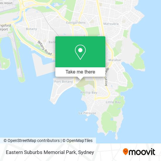 Eastern Suburbs Memorial Park map
