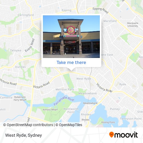 Mapa West Ryde