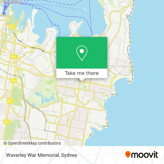 Waverley War Memorial map