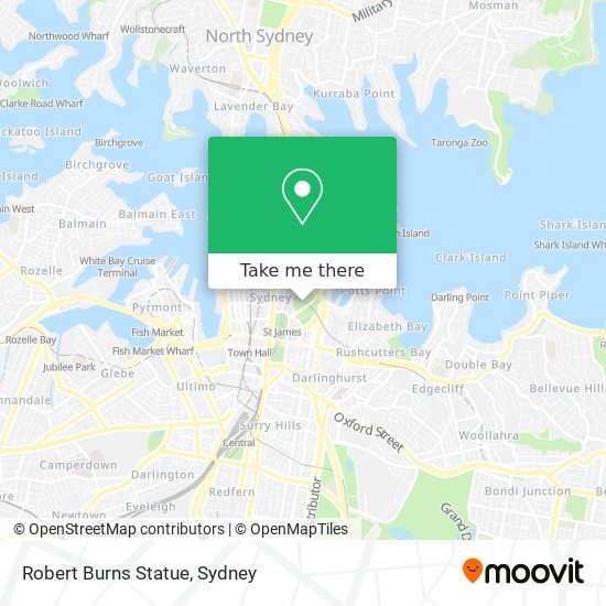 Mapa Robert Burns Statue