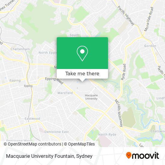 Mapa Macquarie University Fountain