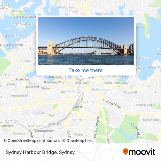 Mapa Sydney Harbour Bridge